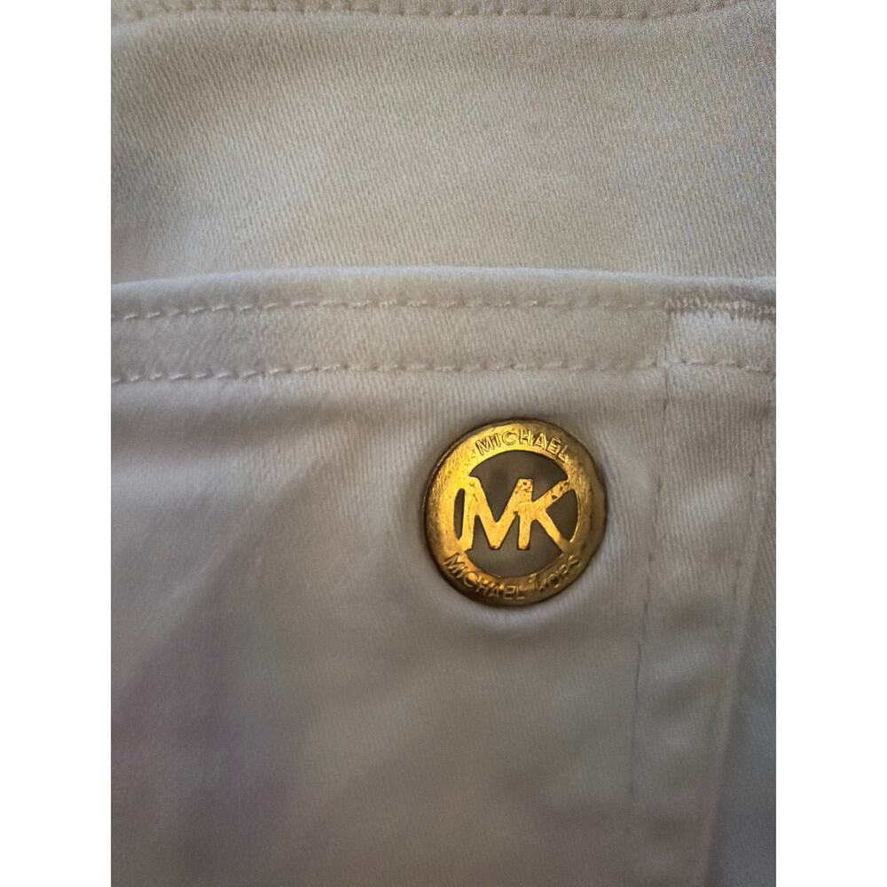 MICHAEL KORS Izzy Skinny Jeans White 12 Mid Rise Ankle Length Silhouette - Picture 8 of 13